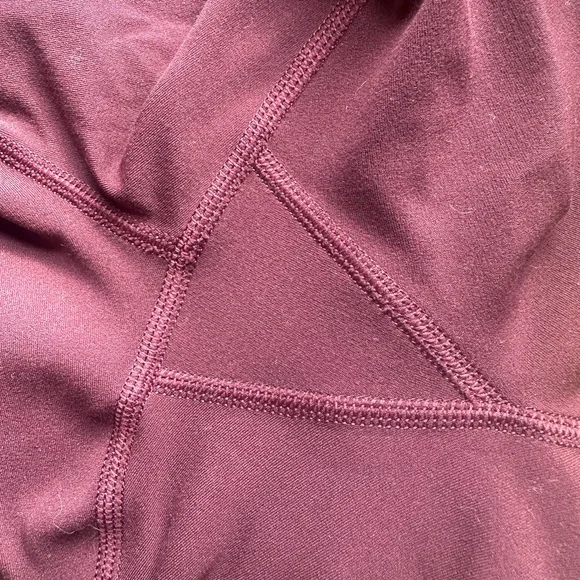 Athleta Transcend Stash High Rise Legging Small Burgundy Maroon Spiced Cabernet - Picture 9 of 9